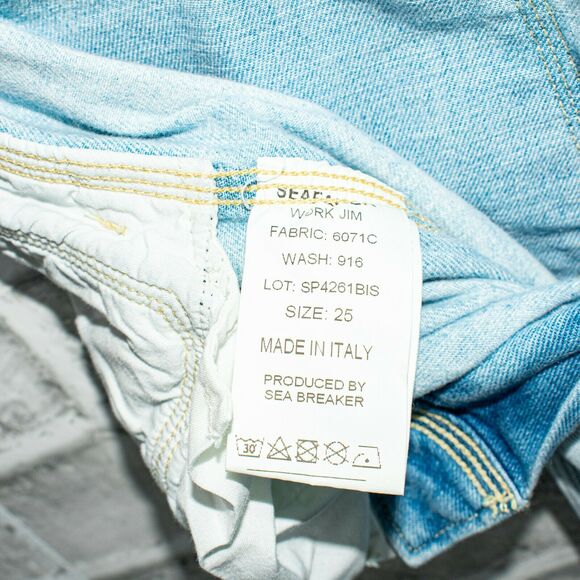 Seafarer Size 25 Work Jim Capri Jeans Faded Blue straight leg Italy - Picture 8 of 11
